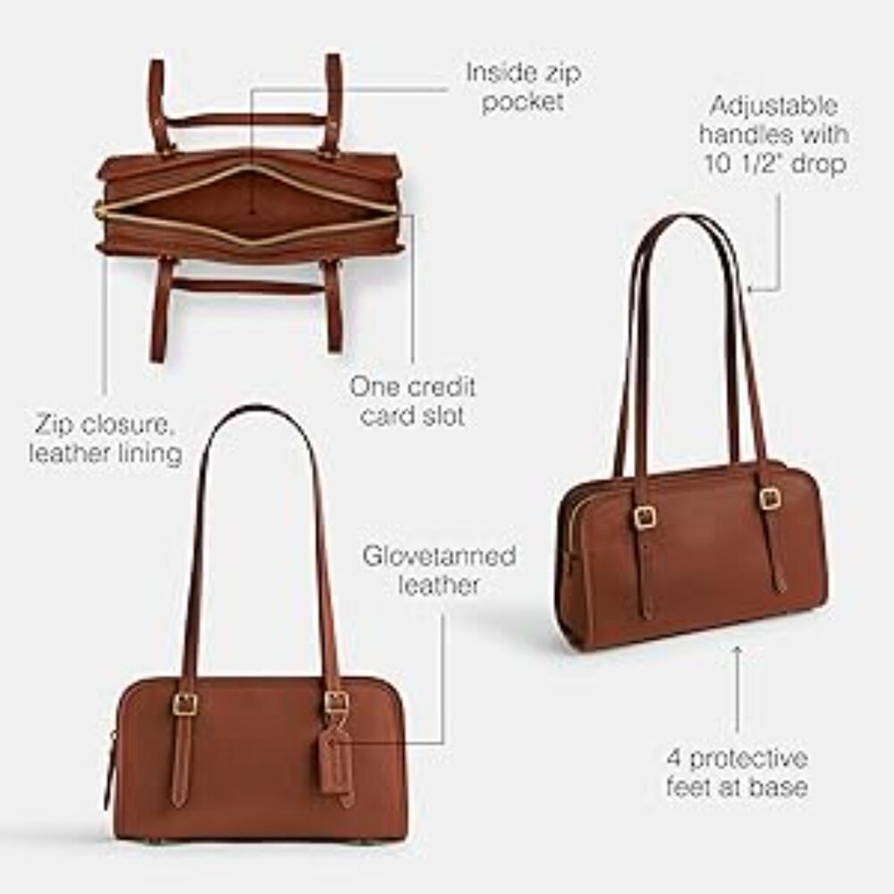 Coach Brown Leather Shoulder Bag - Picture 3 of 5